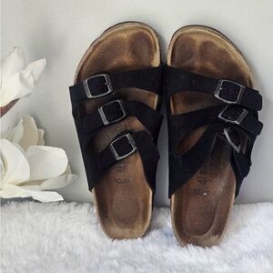 Birkenstock Black Triple-Strap Sandals
